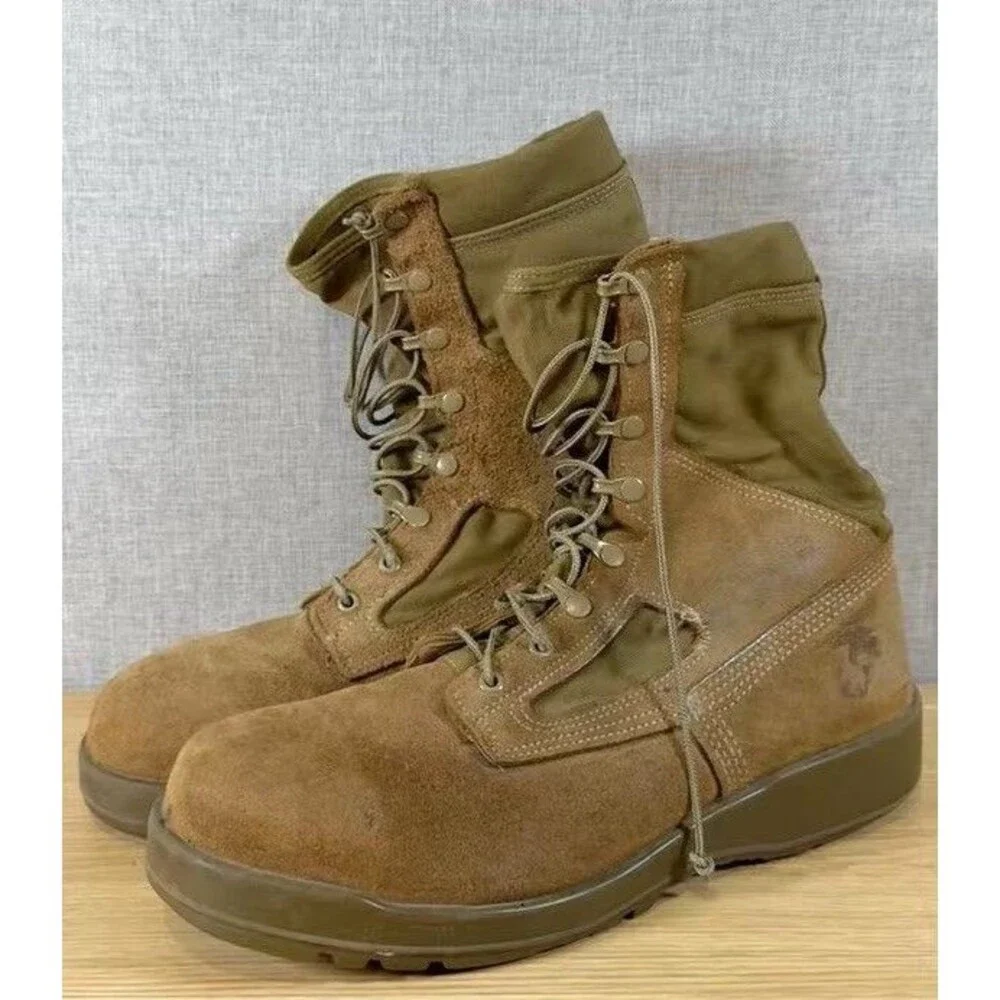 Belleville 550 ST USMC Steel Toe Combat Boots Coyote Tan Men 12 Faded Size Tag